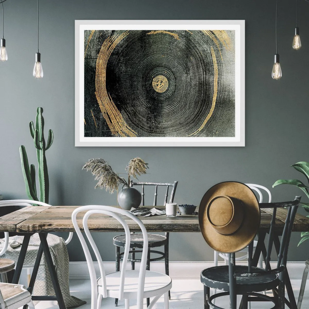 Affiche dans un cadre blanc - Poster - Changement et persistance - 91x61 cm