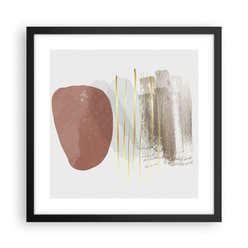 Affiche dans un cadre noir - Poster - Colonnade abstraite - 40x40 cm