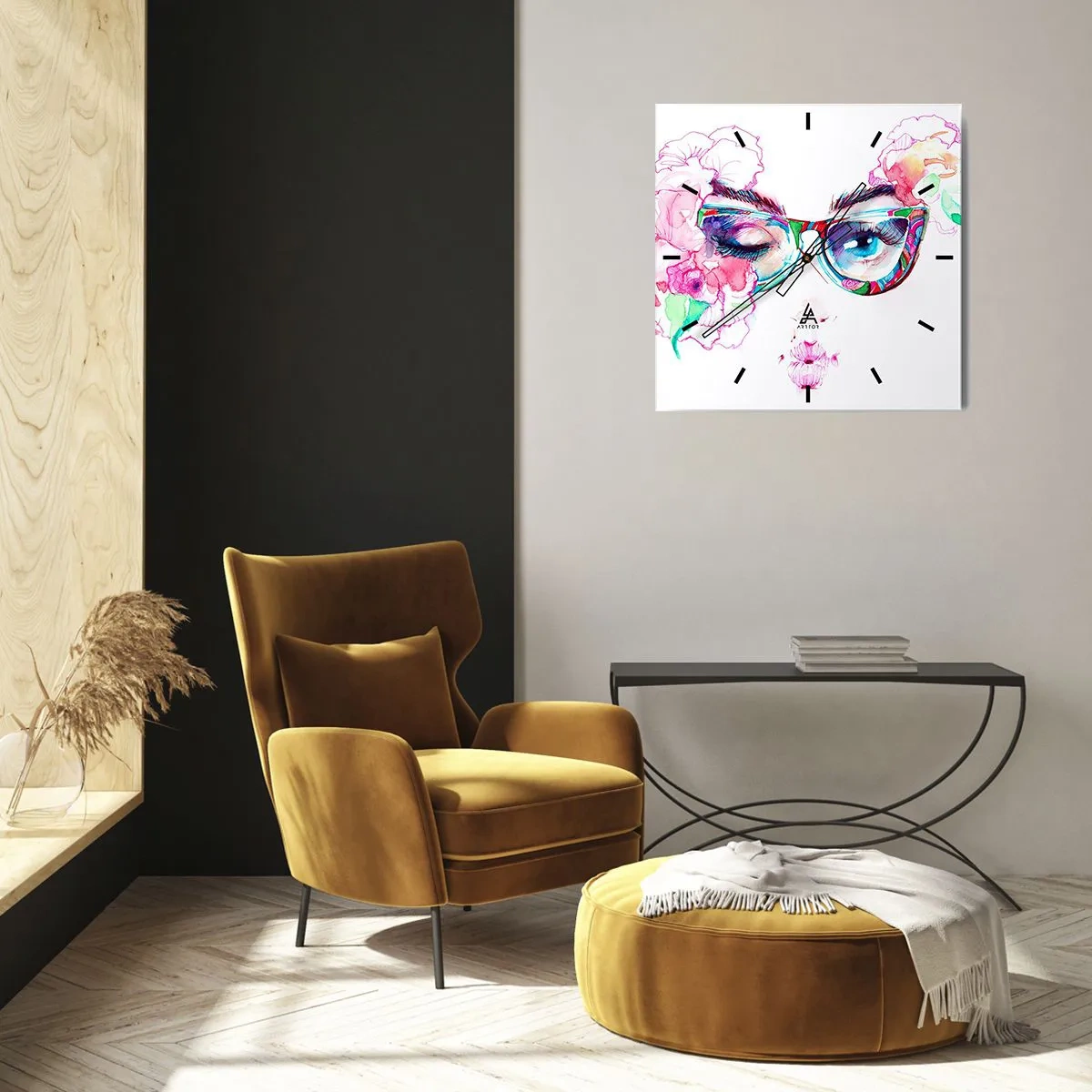 Horloge murale - Pendule murale - Une promesse tentante - 30x30 cm