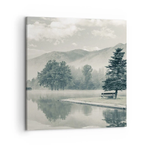 Impression sur toile - Image sur toile - Le lac dort encore - 50x50 cm