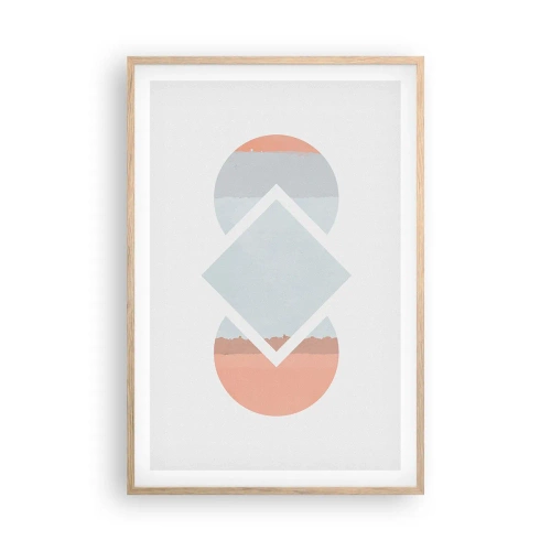 Affiche dans un chêne clair - Poster - La situation est clair - 61x91 cm