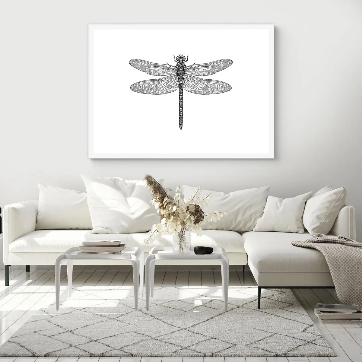 Affiche dans un cadre blanc - Poster - Précision de la nature - 50x40 cm