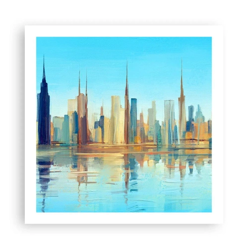 Affiche - Poster - Une métropole ensoleillée - 60x60 cm