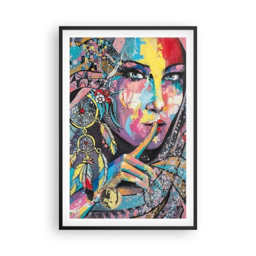 Affiche dans un cadre noir - Poster - Taisez-vous jusqu'à ce que vous compreniez - 61x91 cm