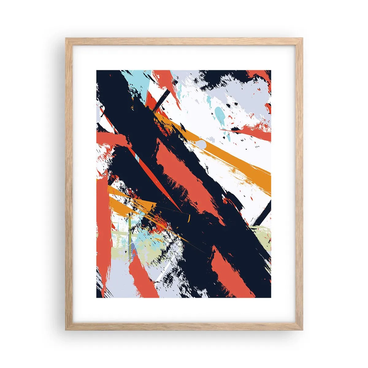 Affiche dans un chêne clair - Poster - Composition dynamique - 40x50 cm