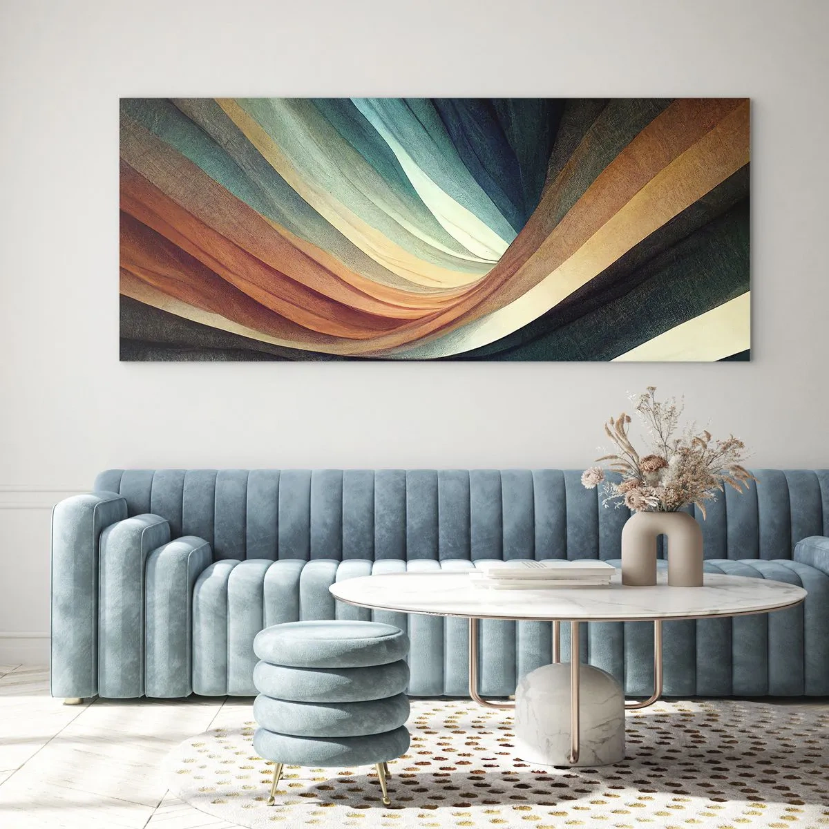 Impression sur verre - Image sur verre - Tissé à partir de couleurs - 100x40 cm