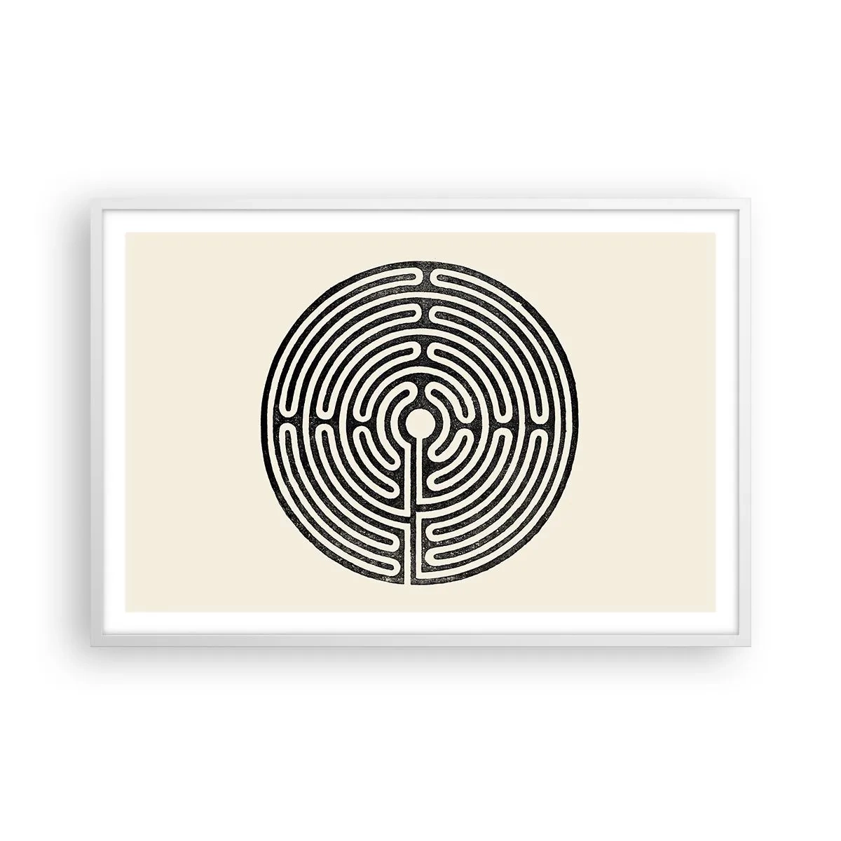 Affiche dans un cadre blanc - Poster - Ordre mystérieux - 91x61 cm