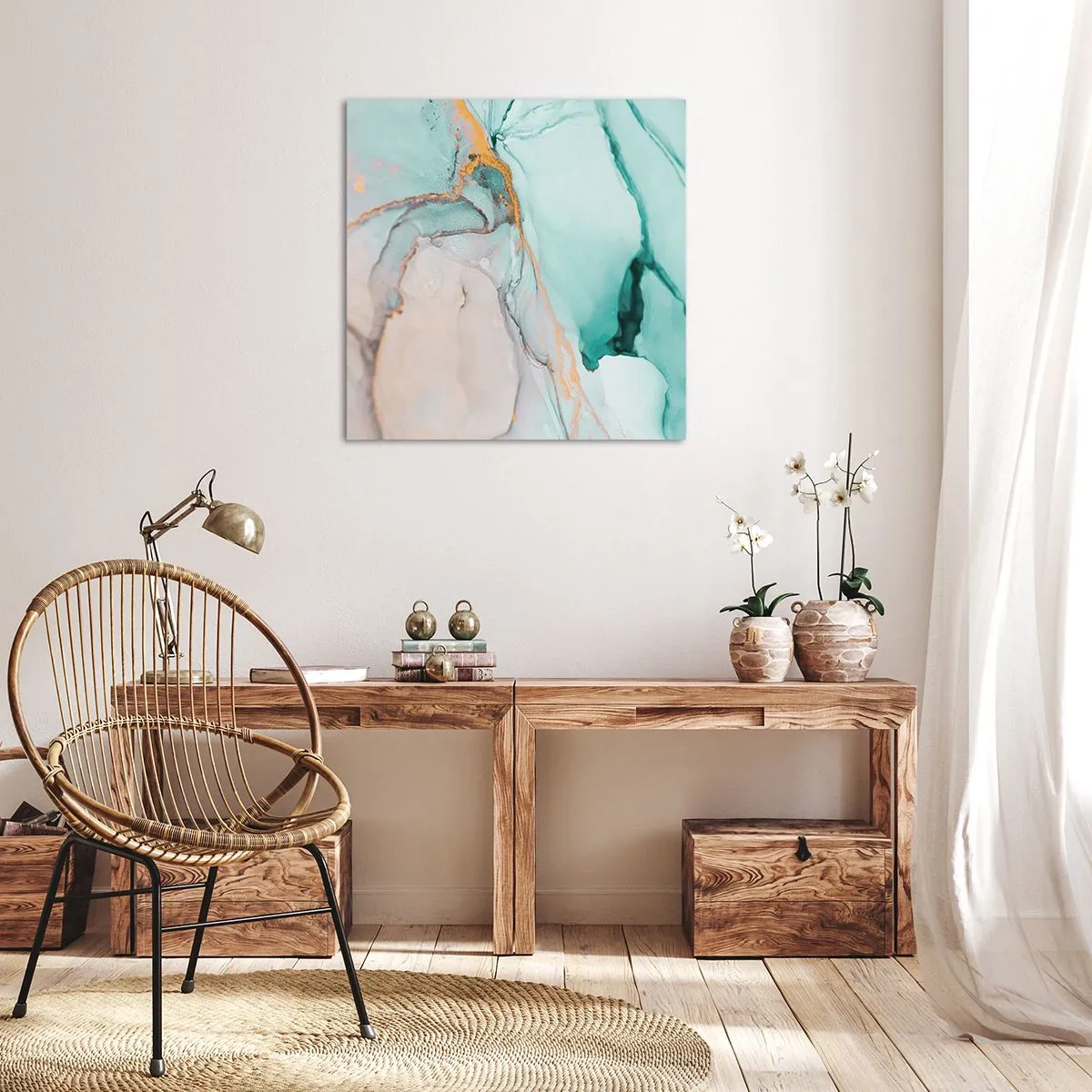 Impression sur toile - Image sur toile - Danse des formes et des couleurs - 30x30 cm