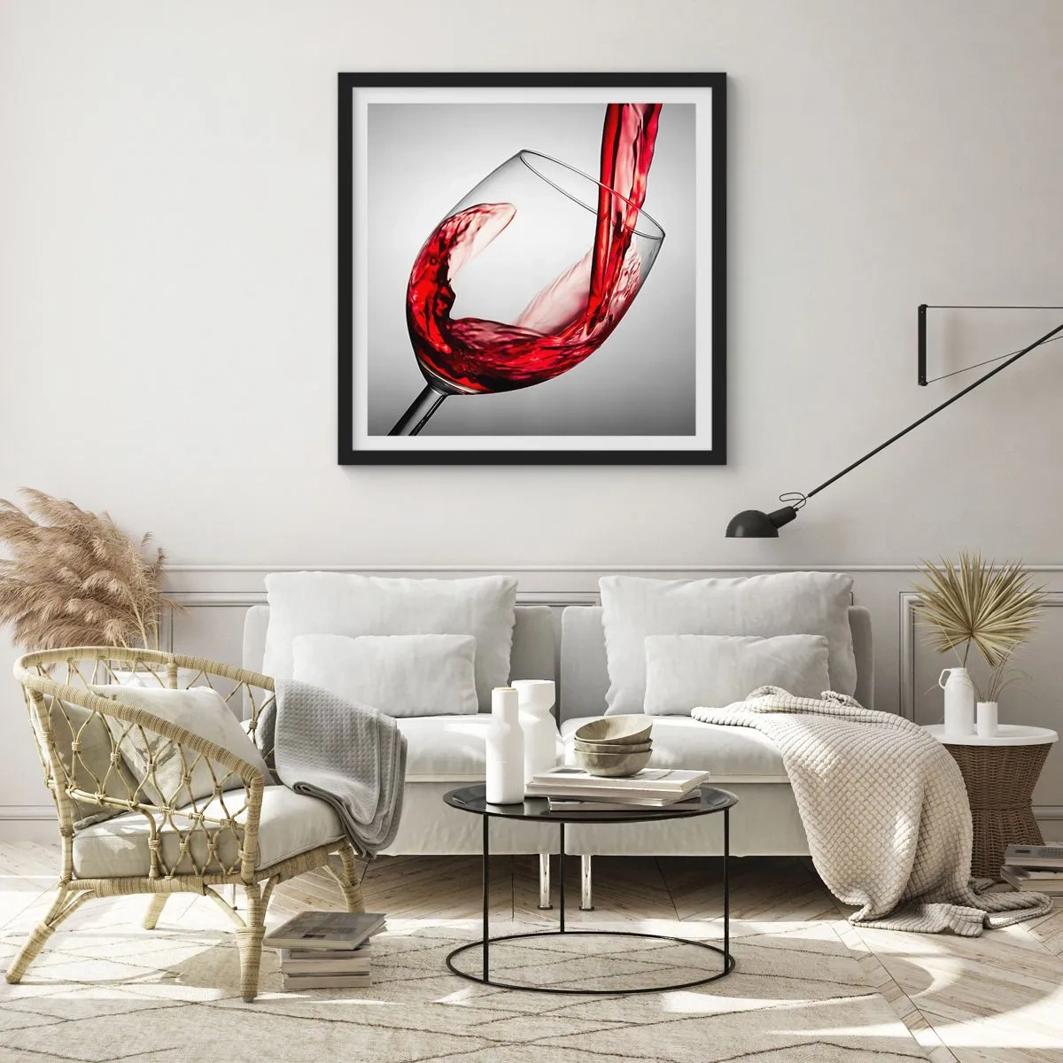 Affiche dans un cadre noir - Poster - Nuance - mouvement - son - 50x50 cm