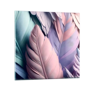 Impression sur verre - Image sur verre - Oiseau chic - 50x50 cm