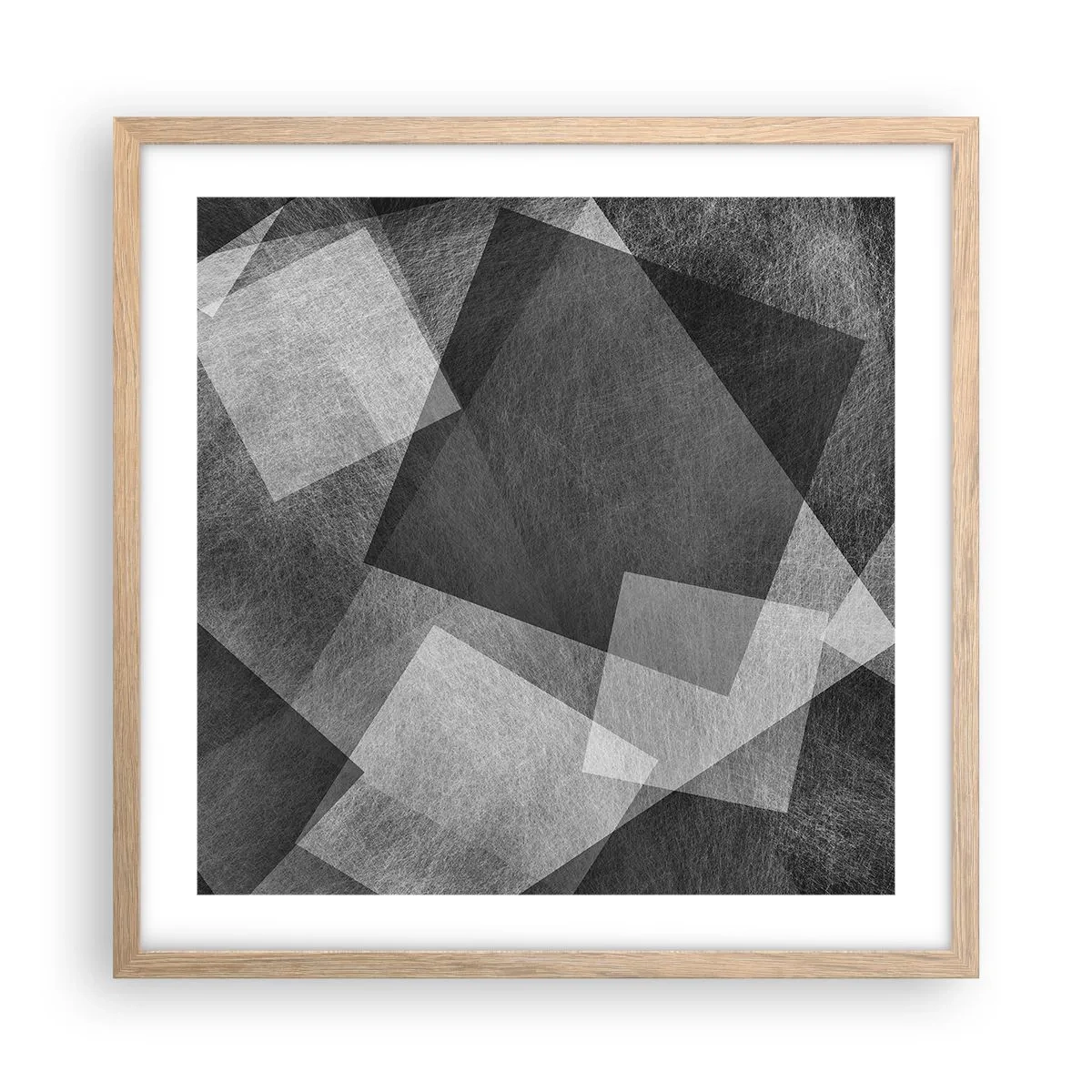 Affiche dans un chêne clair - Poster - Le symbole éternel de durabilité et d'ordre - 50x50 cm