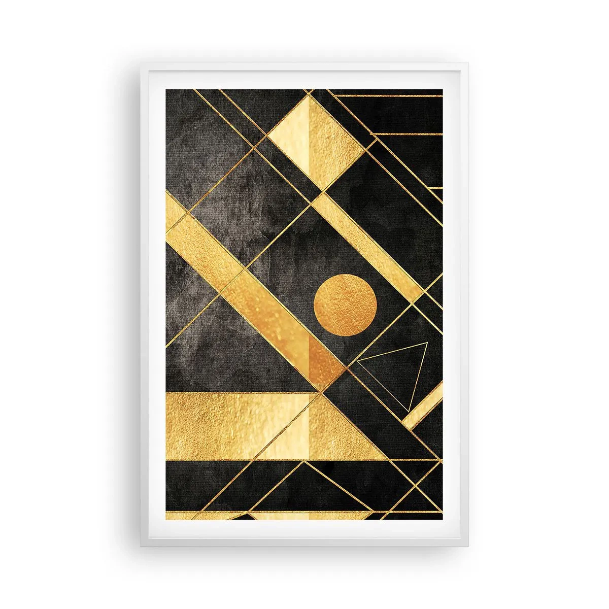 Affiche dans un cadre blanc - Poster - Soleil du désert - 61x91 cm