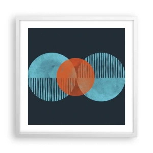 Affiche dans un cadre blanc - Poster - Composition symétrique - 50x50 cm