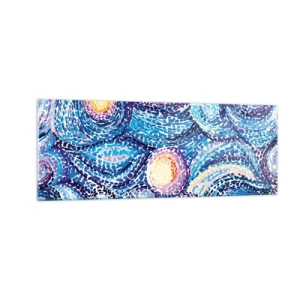 Impression sur verre - Image sur verre - Une interprétation artistique du ciel étoilé dans le style de Van Gogh - 140x50cm - D'après un tableau de van Gogh - Décoration murale moderne pour le salon et la chambre ARTTOR