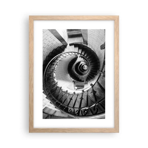Affiche dans un chêne clair - Poster - De plus en plus haut - 30x40 cm