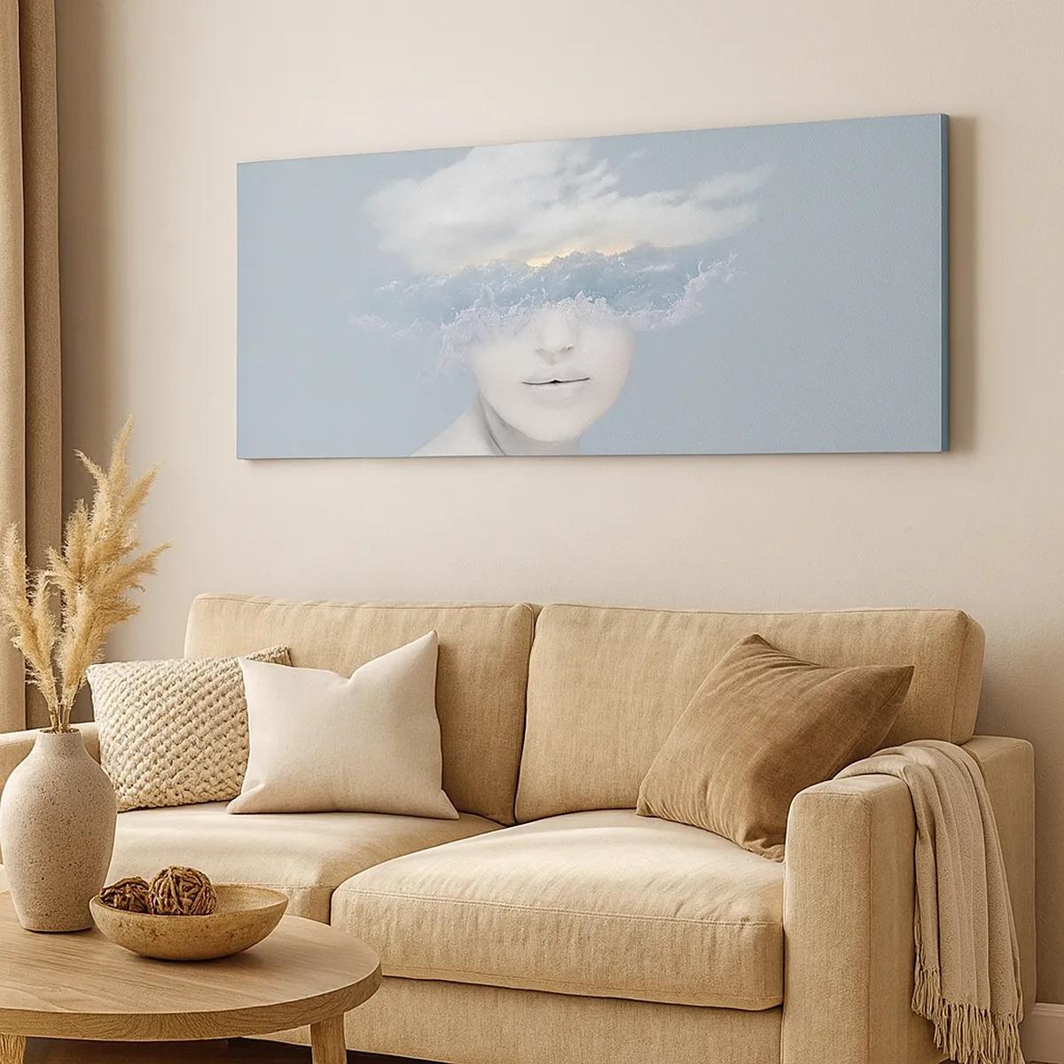 Impression sur toile - Image sur toile - La tête dans les nuages - 30x30 cm