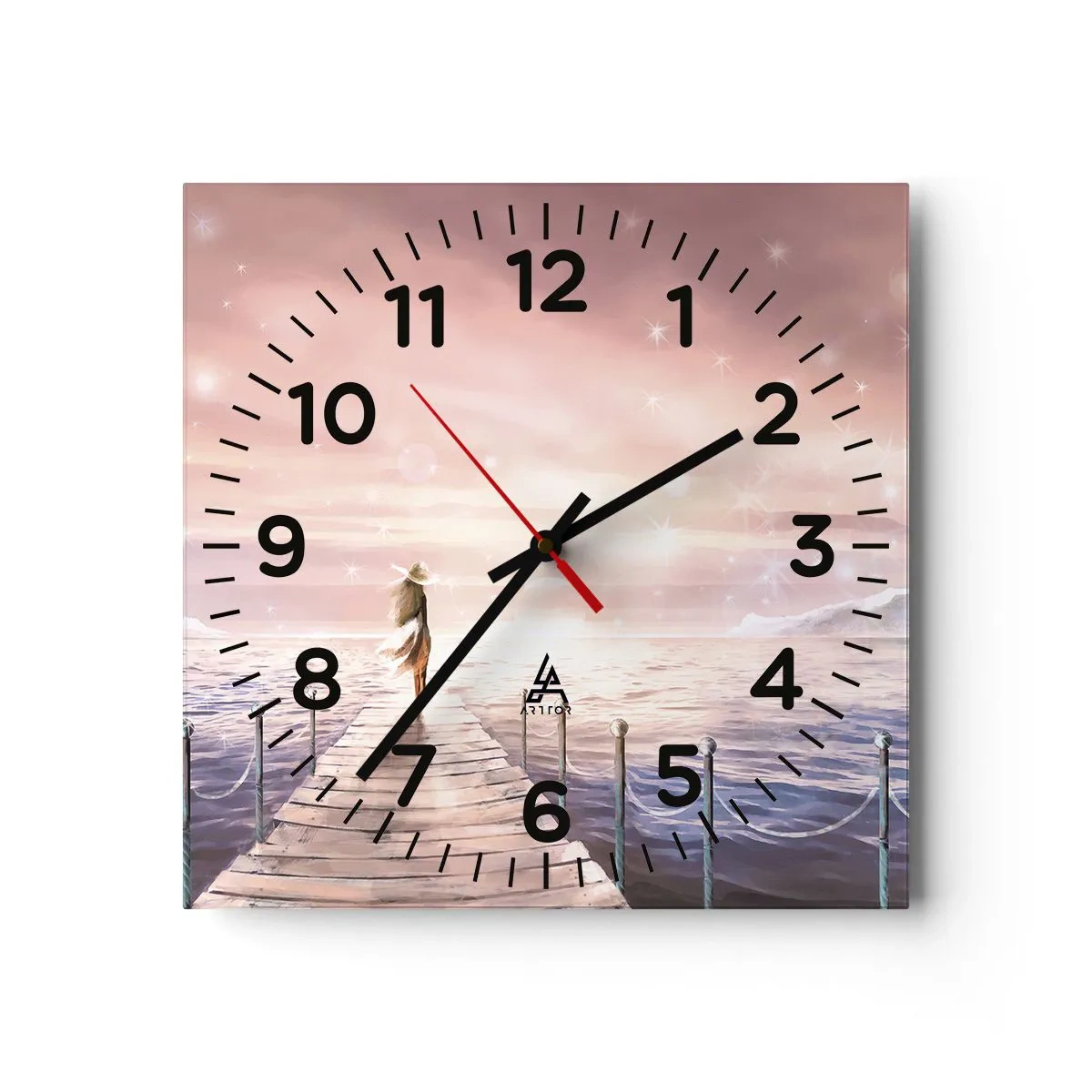 Horloge murale - Pendule murale - A la lumière d'un rêve - 40x40 cm