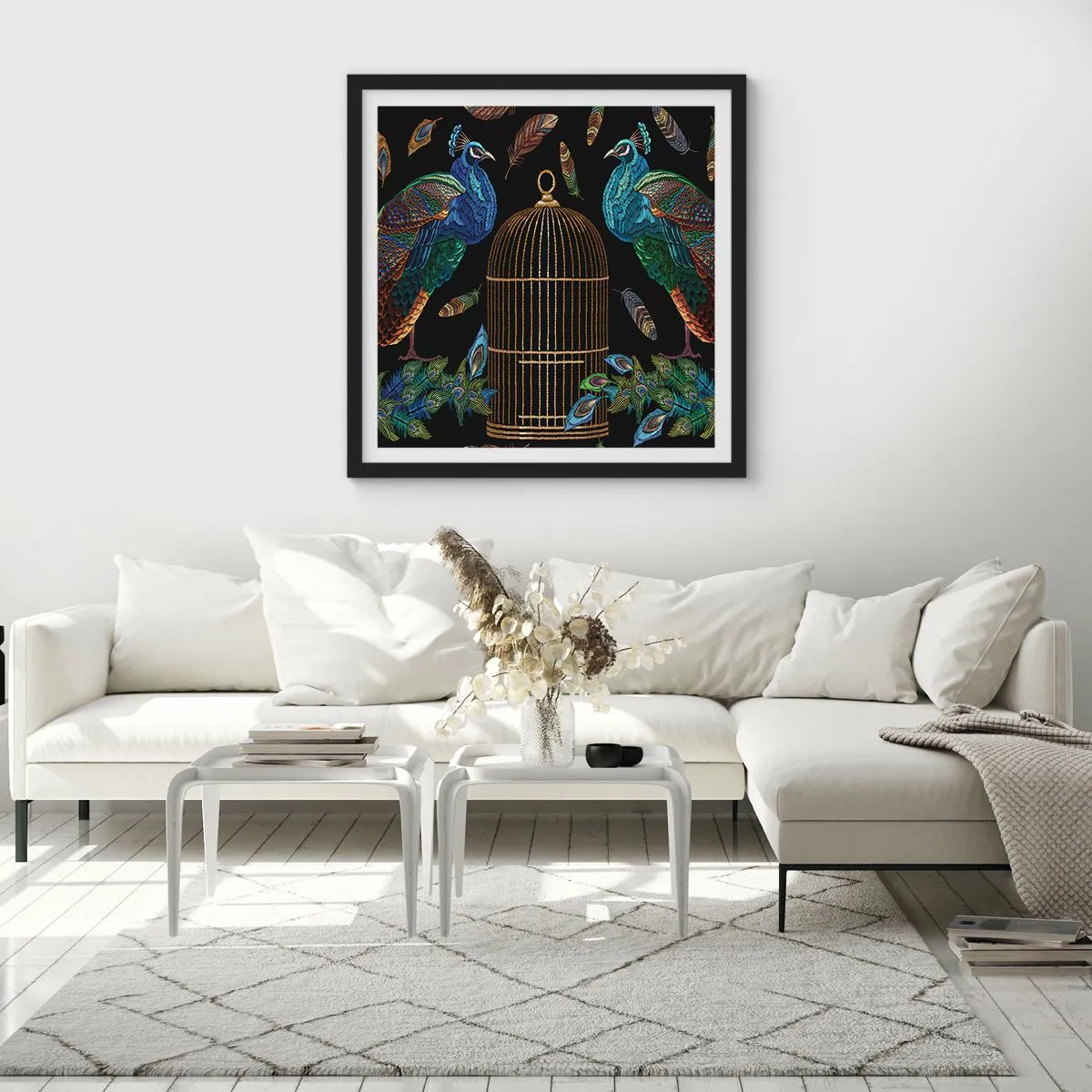 Affiche dans un cadre noir - Poster - En robes royales - 30x30 cm