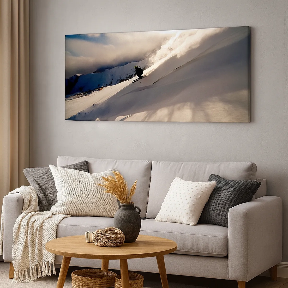 Impression sur toile - Image sur toile - Défi montagne accepté - 30x30 cm