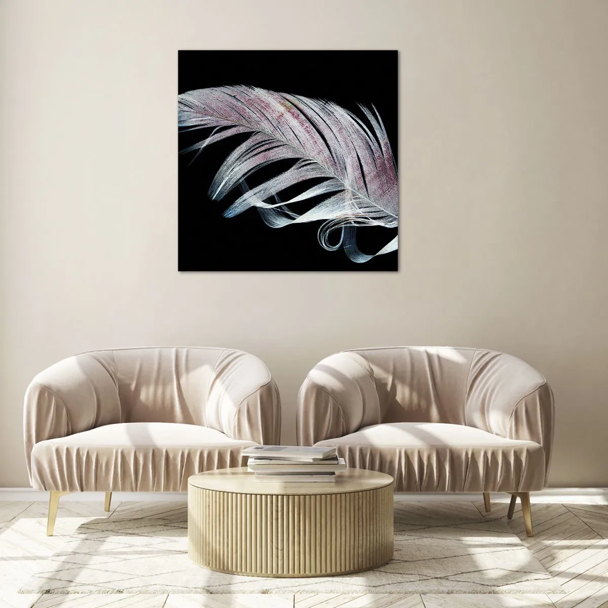 Impression sur verre - Image sur verre - Pensez au toucher - 50x50 cm