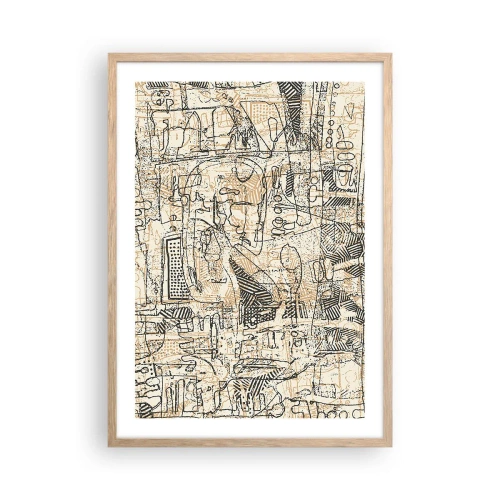 Affiche dans un chêne clair - Poster - Il attend d'être décodé - 50x70 cm