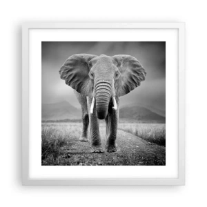 Affiche dans un cadre blanc - Poster - Les hôtes vous saluent - 40x40 cm