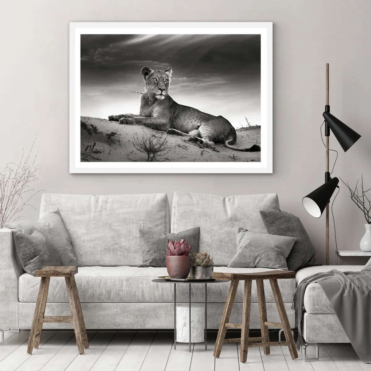 Affiche dans un cadre blanc - Poster - La reine du désert reste - 50x40 cm