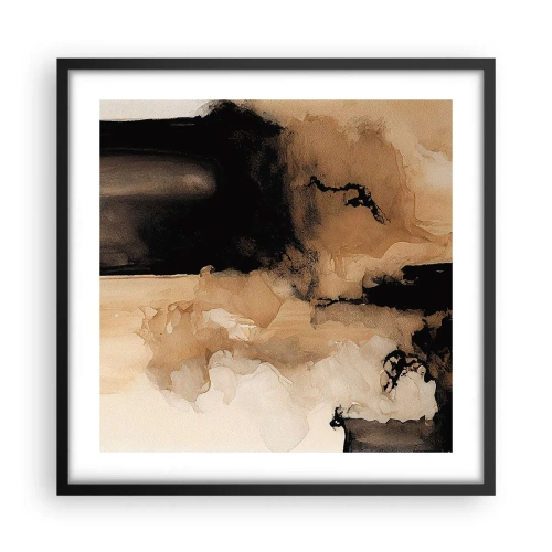 Affiche dans un cadre noir - Poster - Une abstraction intrigante - 50x50 cm