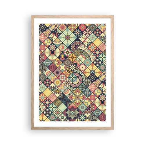 Affiche dans un chêne clair - Poster - Ambiance marocaine - 50x70 cm