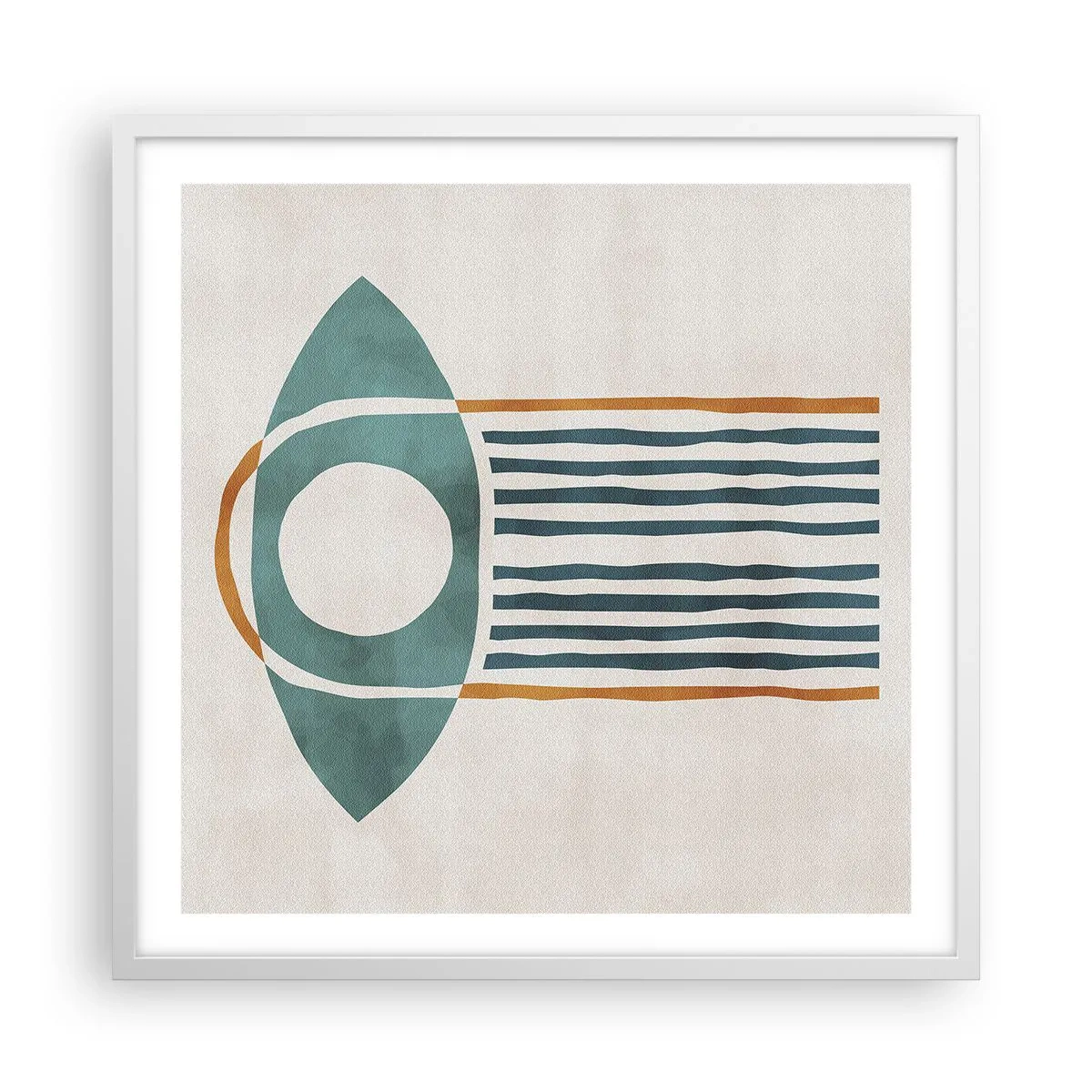 Affiche dans un cadre blanc - Poster - Signes et rituels - 60x60 cm