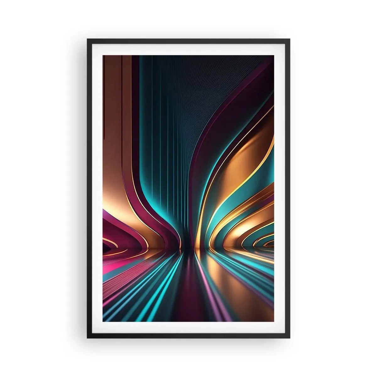 Affiche dans un cadre noir - Poster - Architektura światła - 61x91 cm