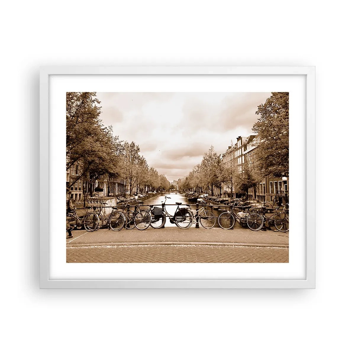 Affiche dans un cadre blanc - Poster - Ambiance hollandaise - 50x40 cm