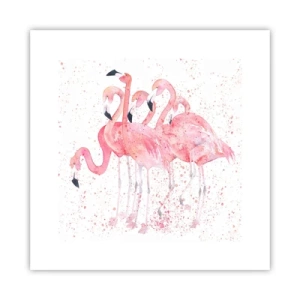 Affiche - Poster - Ensemble rose - 30x30 cm