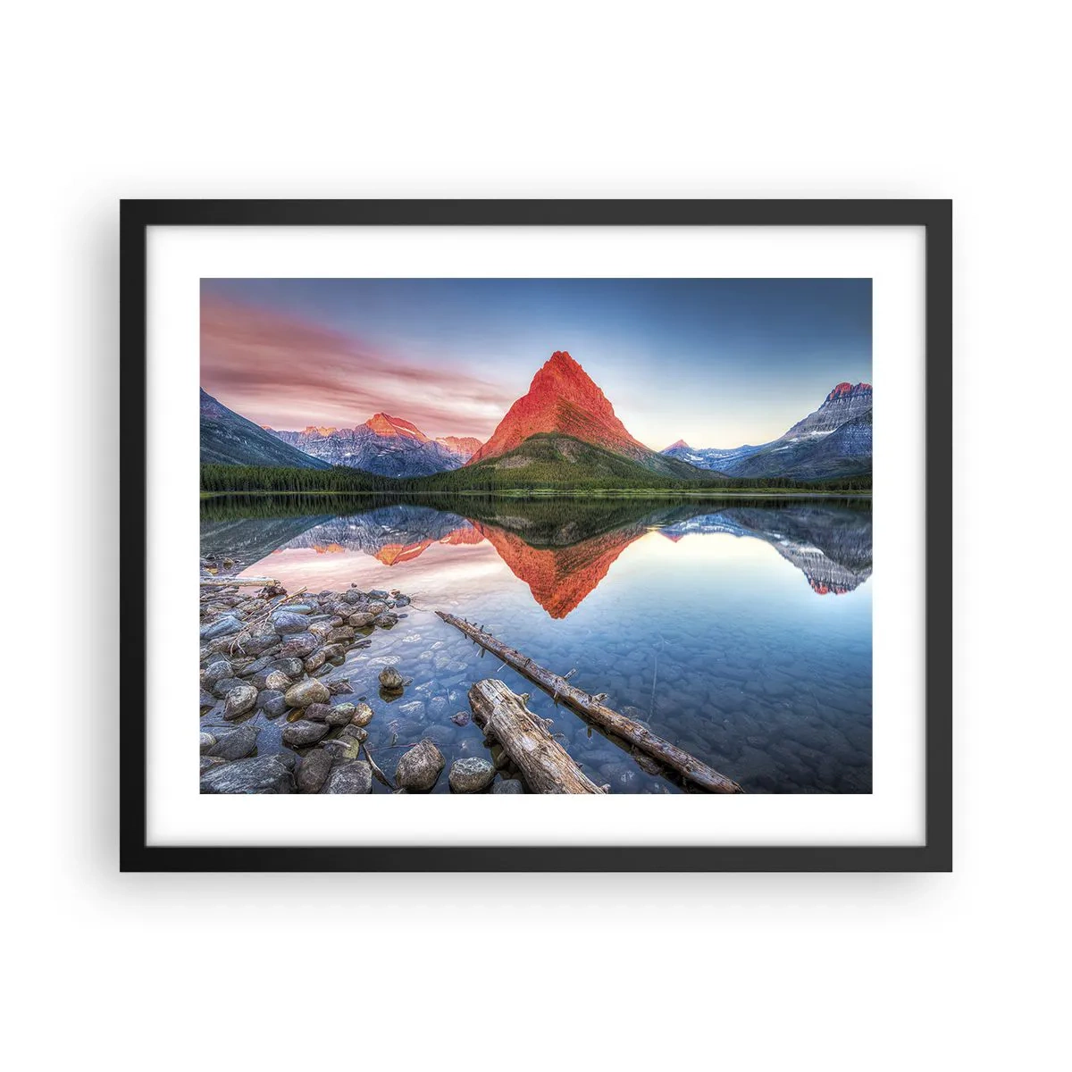 Affiche dans un cadre noir - Poster - Chaleur et fraicheur - 50x40 cm