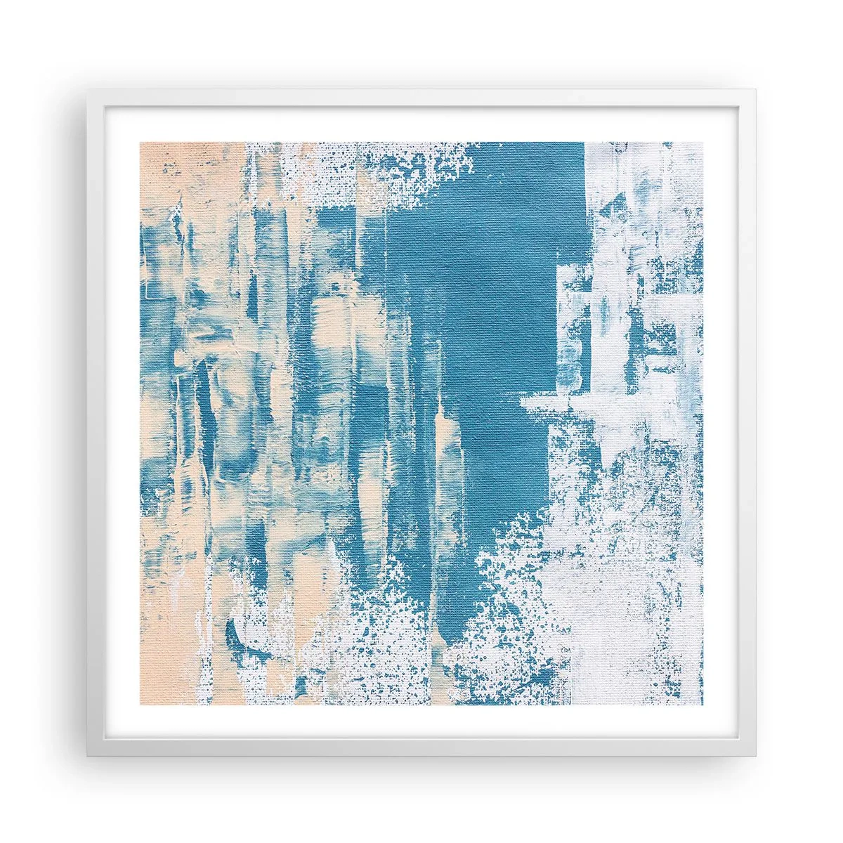 Affiche dans un cadre blanc - Poster - À travers un iceberg - 60x60 cm