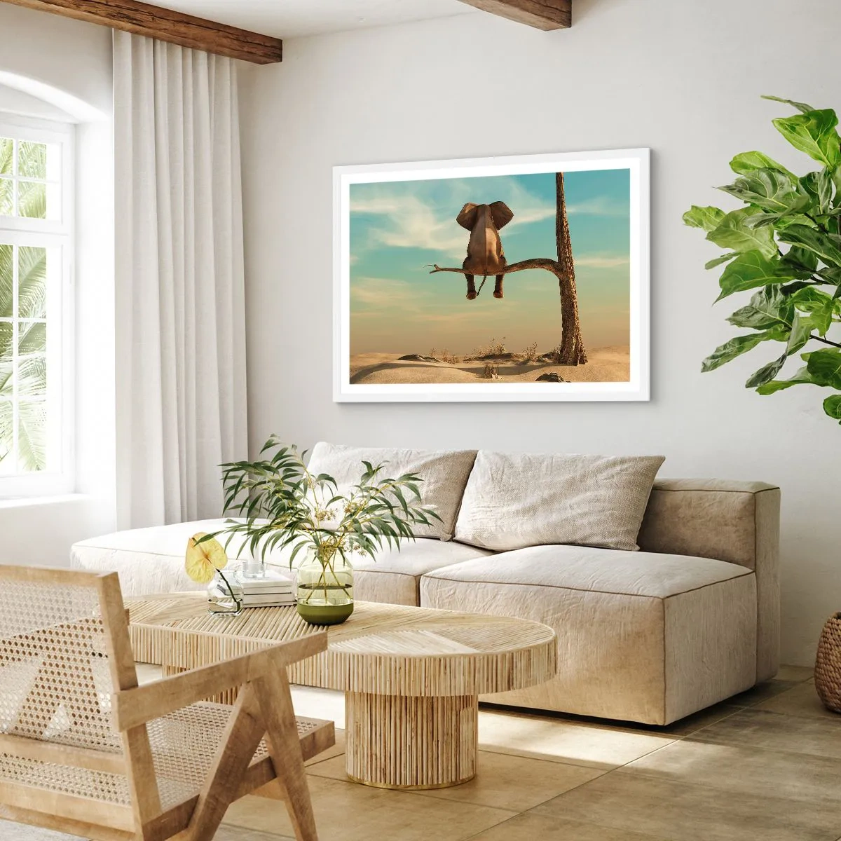 Affiche dans un cadre blanc - Poster - Nouveau point de vue - 40x30 cm