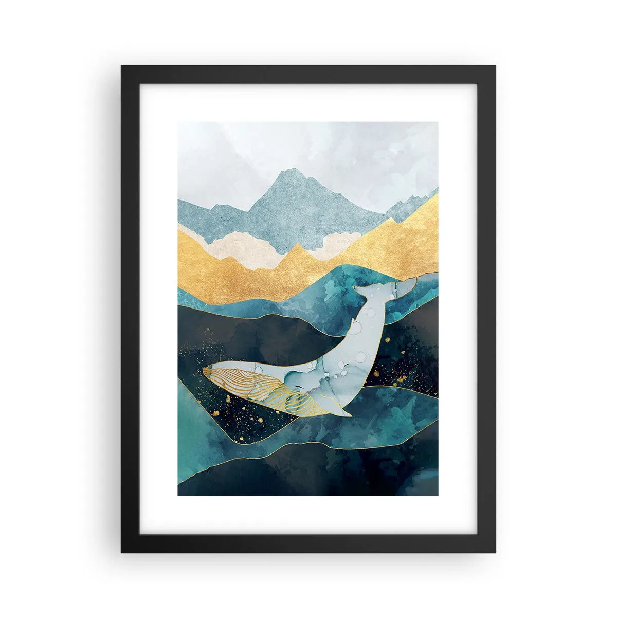 Affiche dans un cadre noir - Poster - La beauté fraîche du nord - 30x40 cm