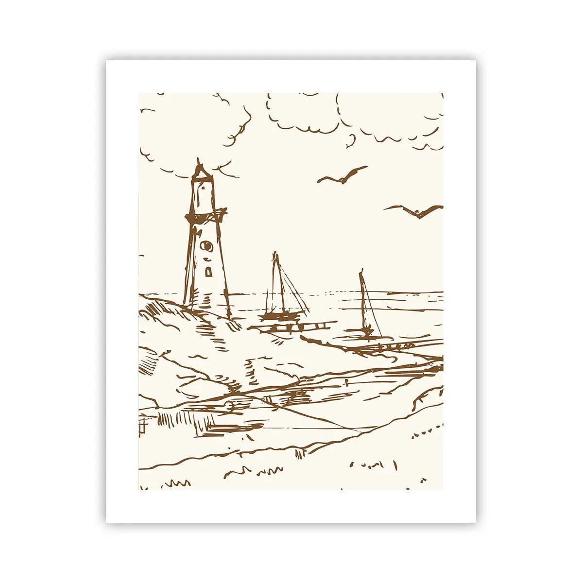 Affiche - Poster - Esquisse de souvenirs d'été - 40x50 cm