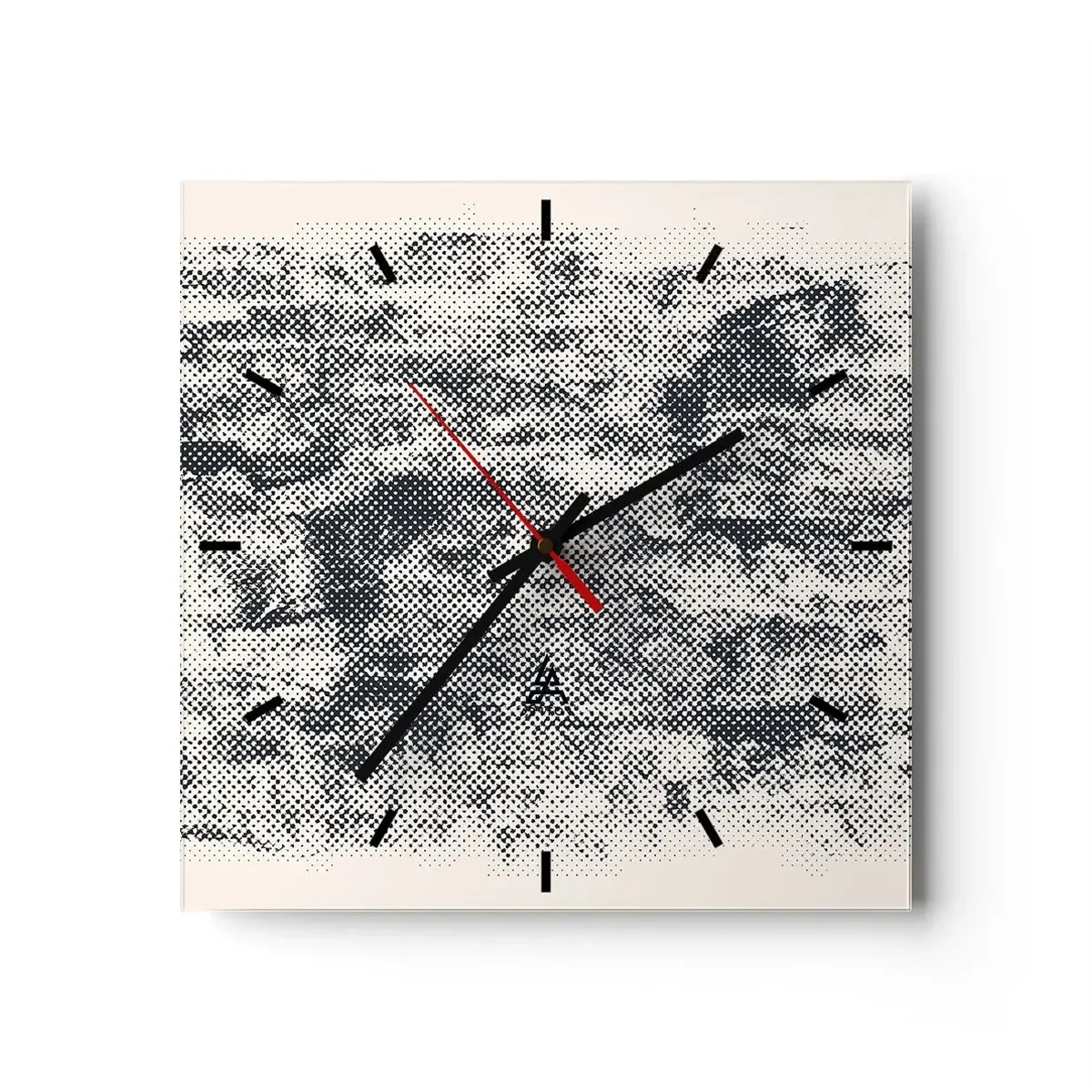 Horloge murale - Pendule murale - Composition brumeuse abstraite dans des tons de gris - 30x30cm - Composition brumeuse - Décoration murale moderne pour le salon et la chambre ARTTOR