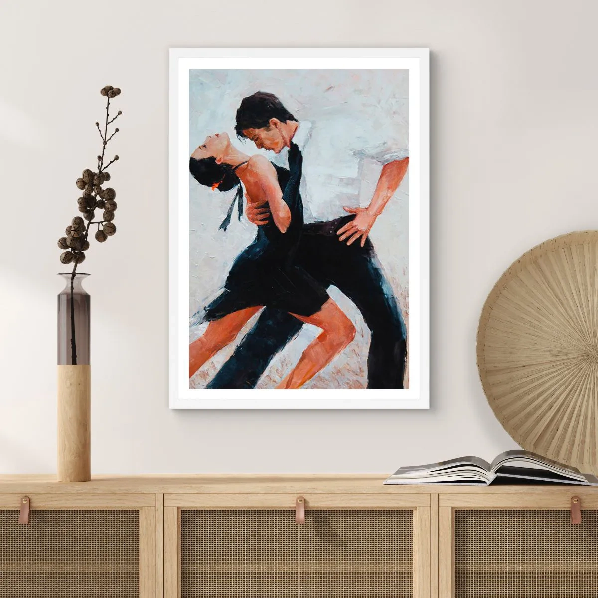 Affiche dans un cadre blanc - Poster - Tango de mes rêves et pensées - 30x40 cm