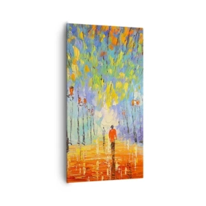 Impression sur toile - Image sur toile - Chant nocturne de la pluie - 65x120 cm