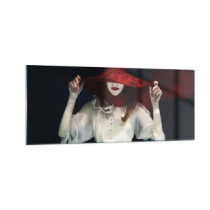 Impression sur verre - Image sur verre - Femme mystérieuse - 100x40 cm