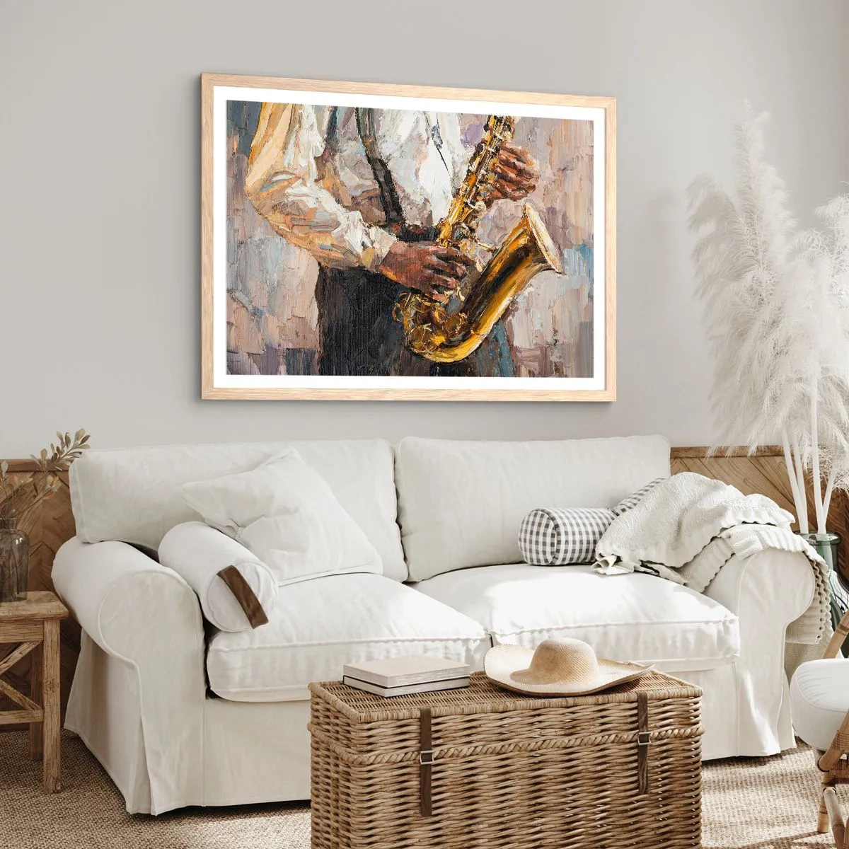 Affiche dans un chêne clair - Poster - C'est l'heure du solo - 100x70 cm