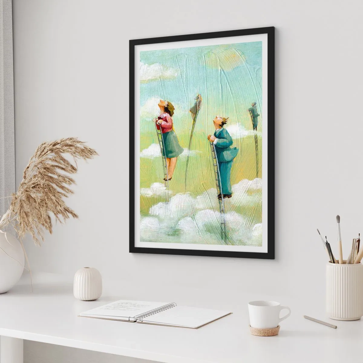 Affiche dans un cadre noir - Poster - Derrière ton rêve - 40x50 cm