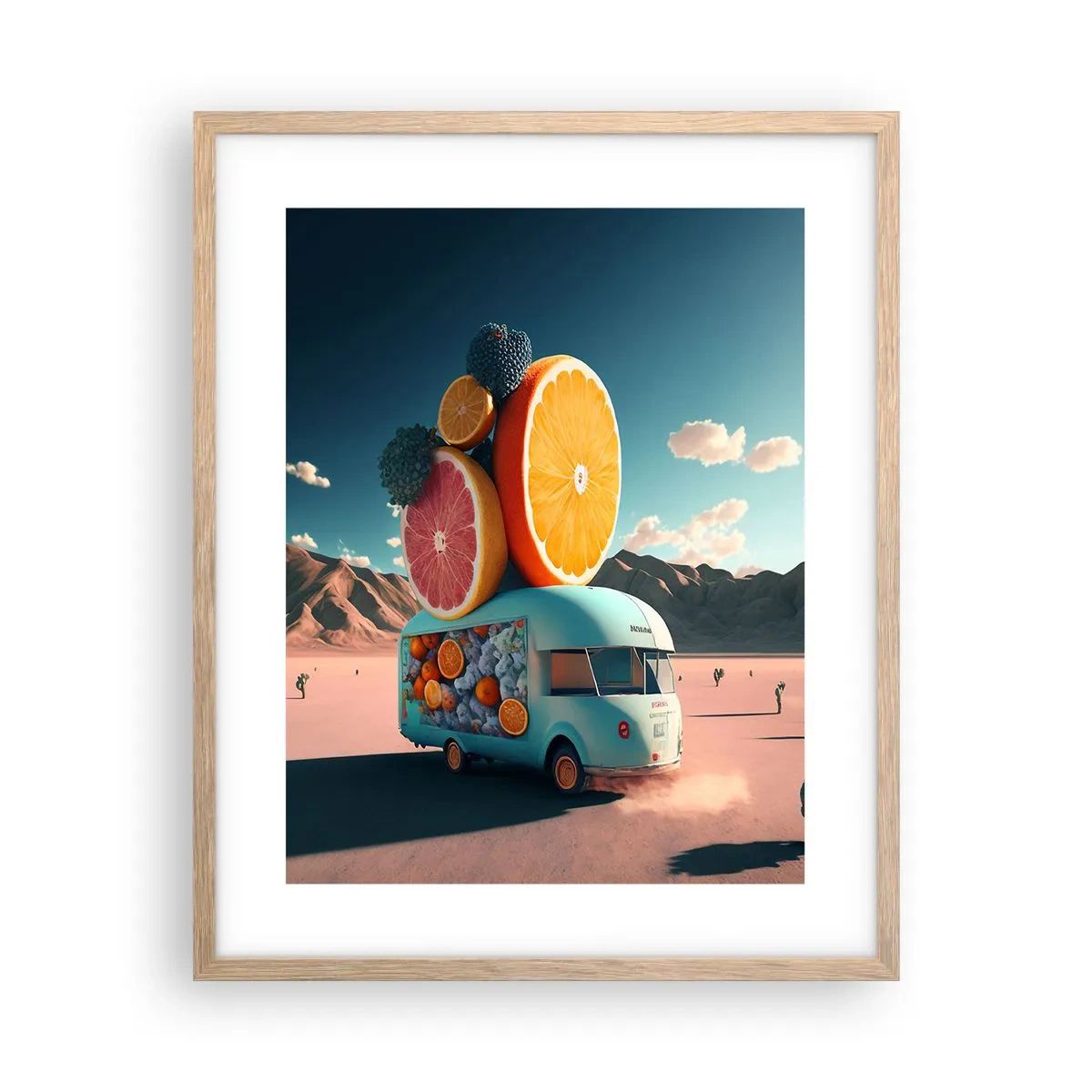 Affiche dans un chêne clair - Poster - Le goût des vacances - 40x50 cm
