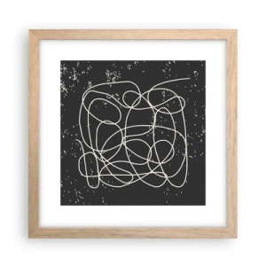 Affiche dans un chêne clair - Poster - Errance des pensées - 30x30 cm