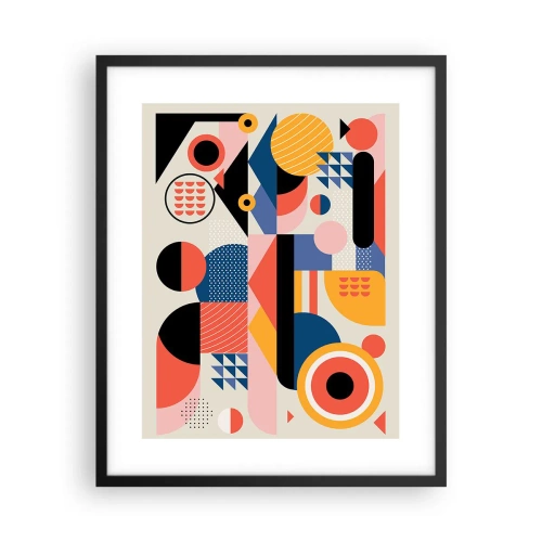 Affiche dans un cadre noir - Poster - Composition : jouer - 40x50 cm