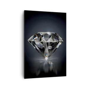 Impression sur toile - Image sur toile - Une interprétation artistique d'un diamant sur fond sombre - 70x100cm - La meilleure amie - Décoration murale moderne pour le salon et la chambre ARTTOR