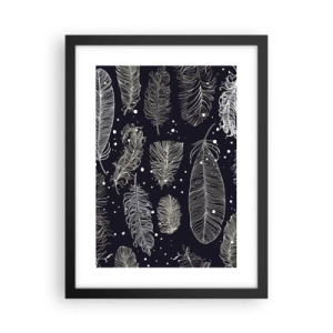 Affiche dans un cadre noir - Poster - Toile de plumes - 30x40 cm
