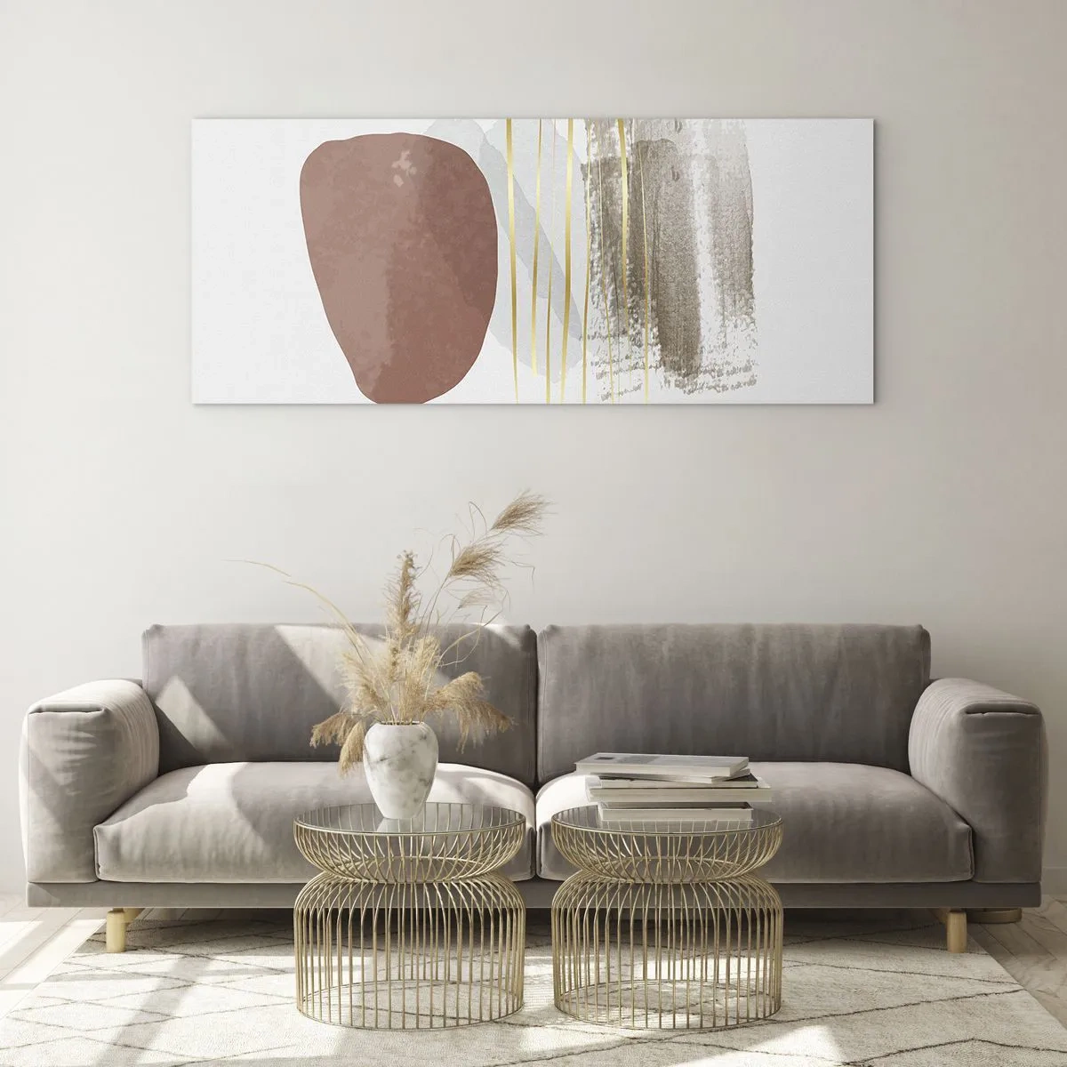 Impression sur verre - Image sur verre - Colonnade abstraite - 90x30 cm